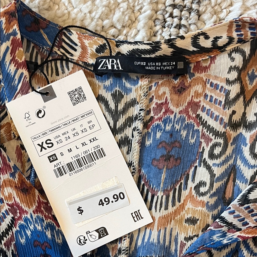 Zara Patterned Mini Dress - image 2